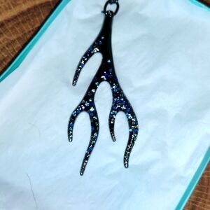 Swarovski Crystal Encrusted Gender Neutral Branch Chain Necklace